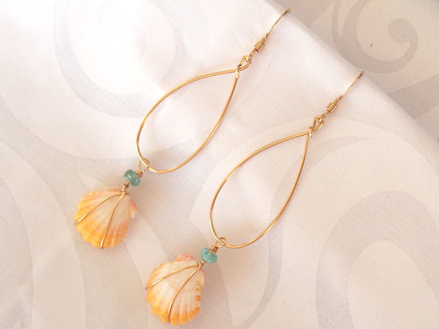 ピアス　Sunrise Shell全体